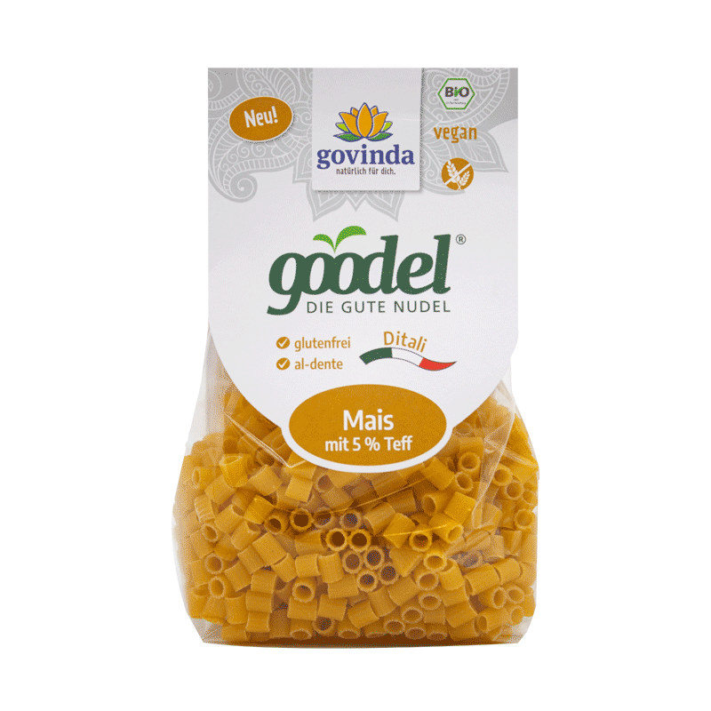 Goodel Mais mit Teff Ditali