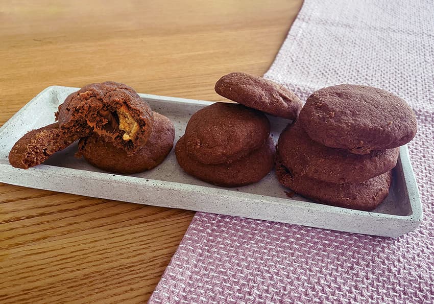 gefüllte glutenfreie Schoko-Kekse