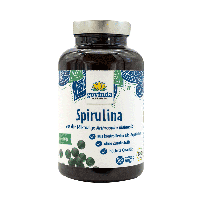 Bio Spirulina Presslinge in PET-Dose mit Schraubdeckel