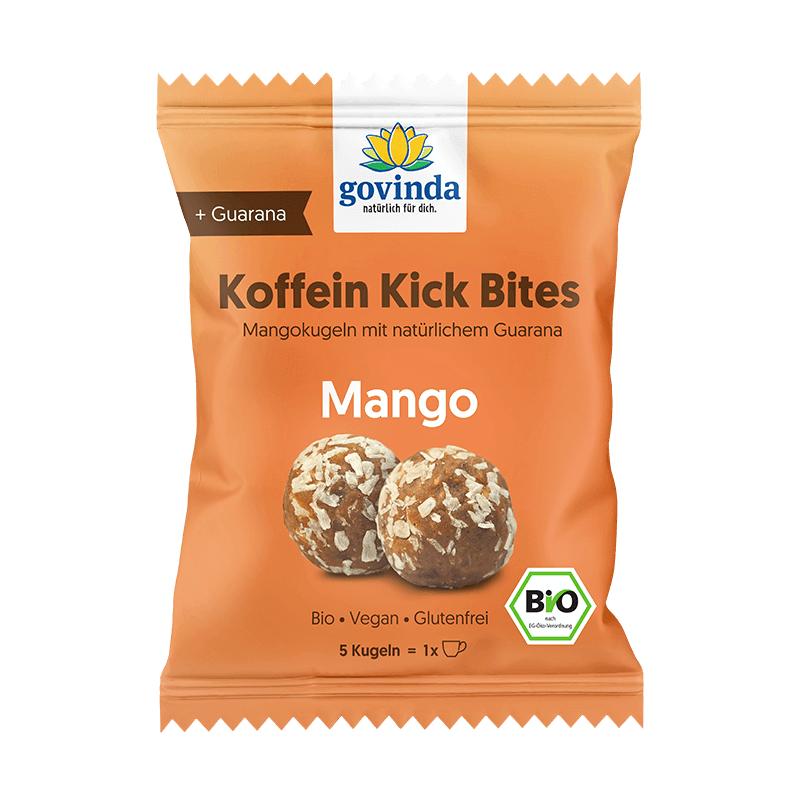 Koffein Kick Bites Mango in Plastiktüte