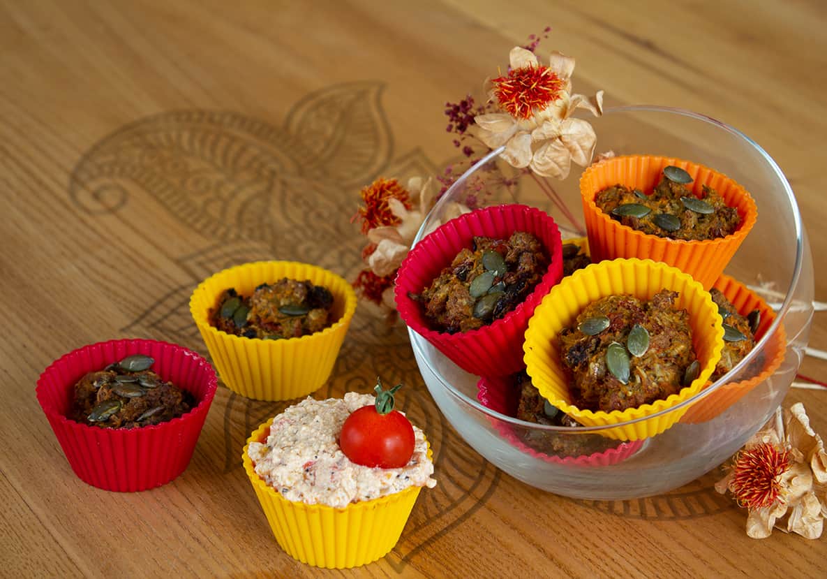 Herzhafte Kürbiskern-Muffins