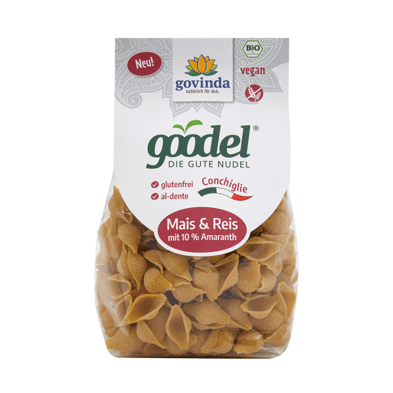 Goodel Mais & Reis mit Amaranth Conchiglie