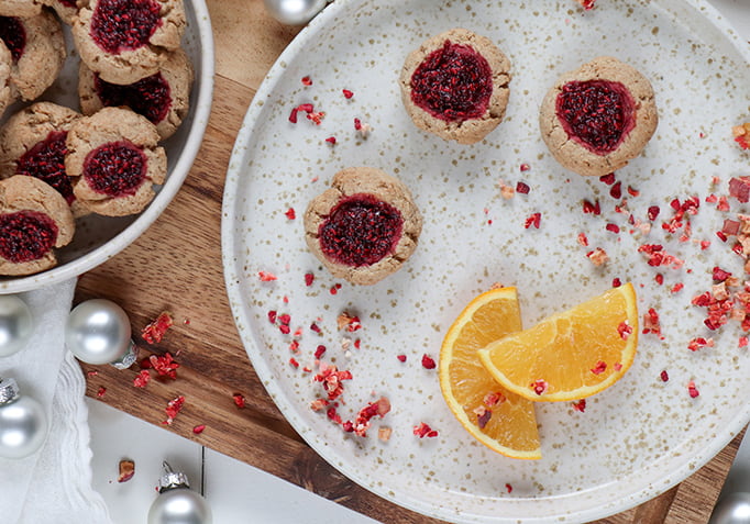 Engelsaugen mit Himbeer-Chia-Füllung
