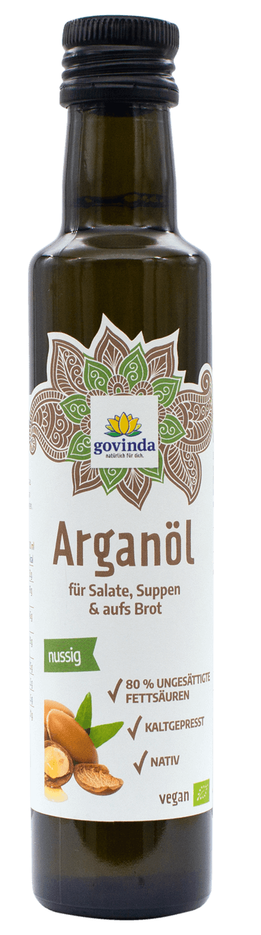Argan-Öl aus 1. Kaltpressung mit besonders vielen ungesättigten Fettsäuren | vegan ✓ 100 % natürlich ✓ kaltgepresst ✓