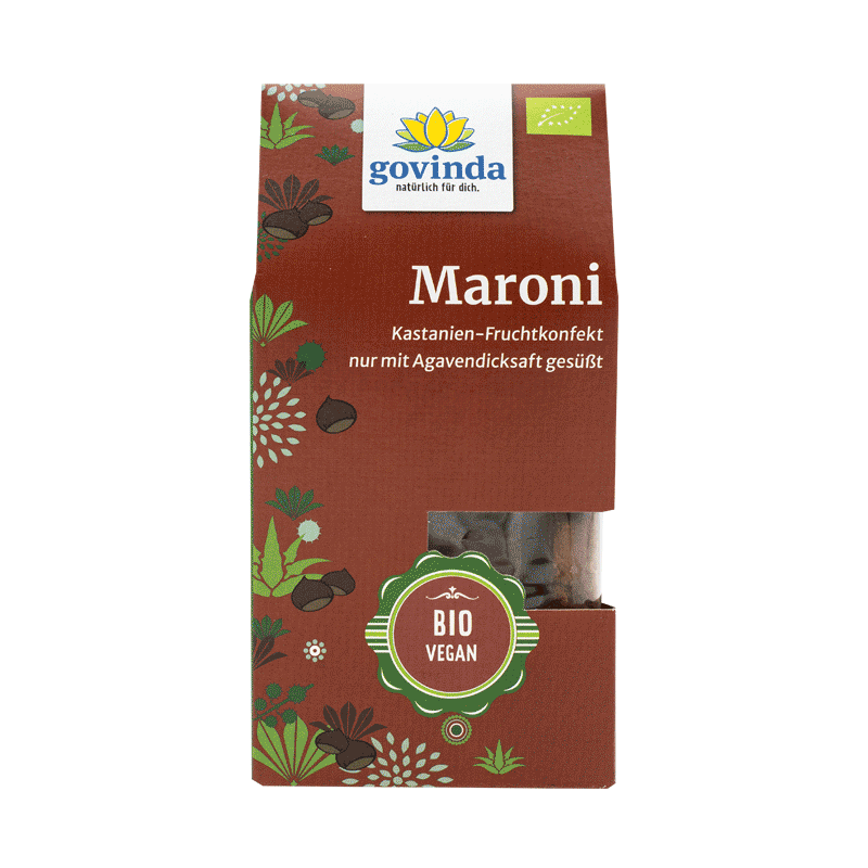 Mit weichem Zimt & einer feinen Karamell-Note: Unser Maroni-Konfekt ist besonders nussig-süß | Dattel-Kastanien-Konfekt | ✓ vegan ✓ 100 % natürlich ✓ ohne Zuckerzusatz ✓