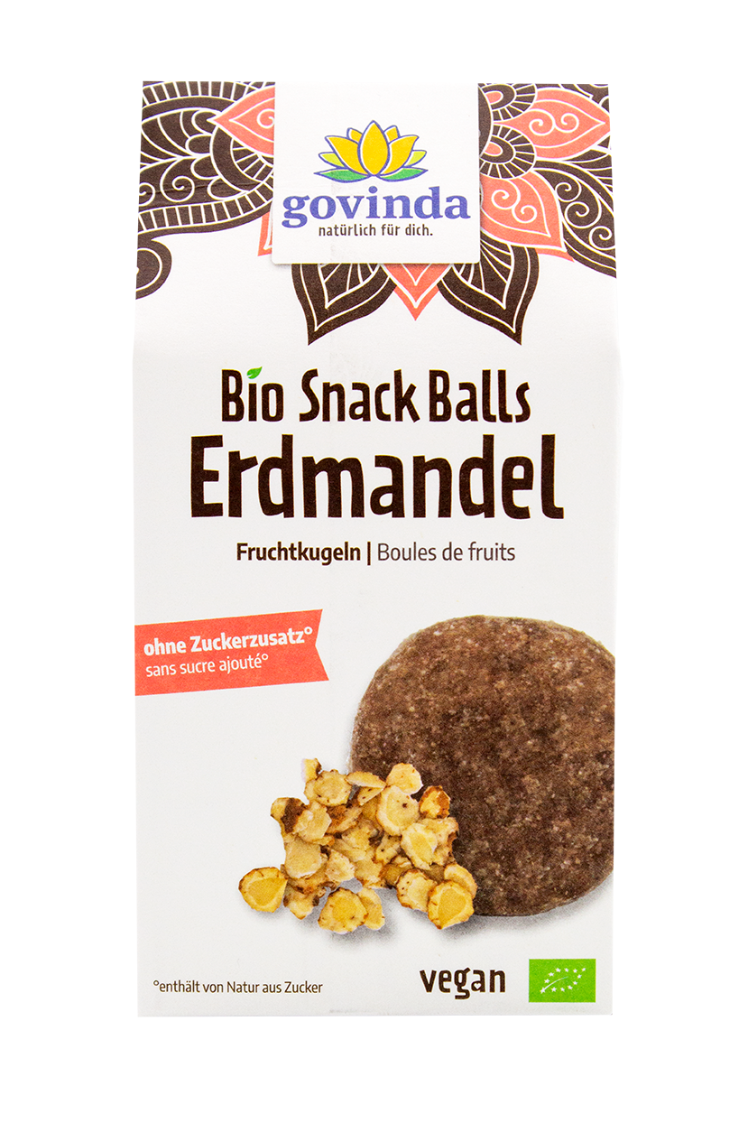 Unsere Snack Balls Erdmandel – Nussig-süße Erdmandel Bliss Balls mit feinem Marzipan-Geschmack | vegan ✓ 100 % natürlich ✓ ohne Zucker ✓