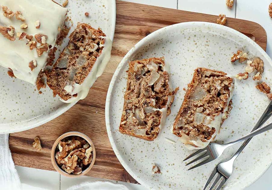 Birnenkuchen mit Walnüssen