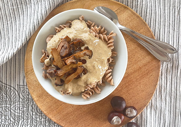 Goodels mit Kräuterseitlingen und Maronen