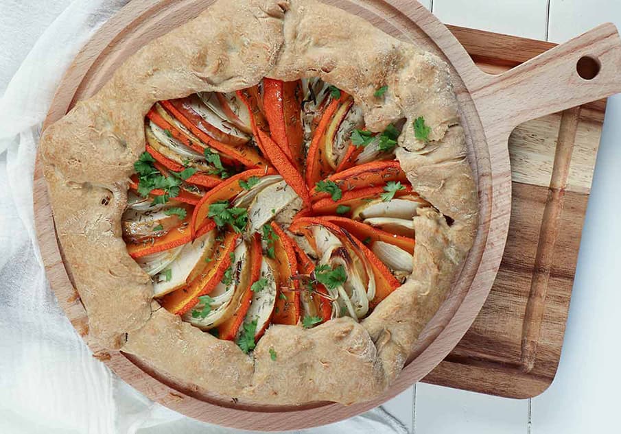 Galette mit Apfel, Rote Bete & Kürbis
