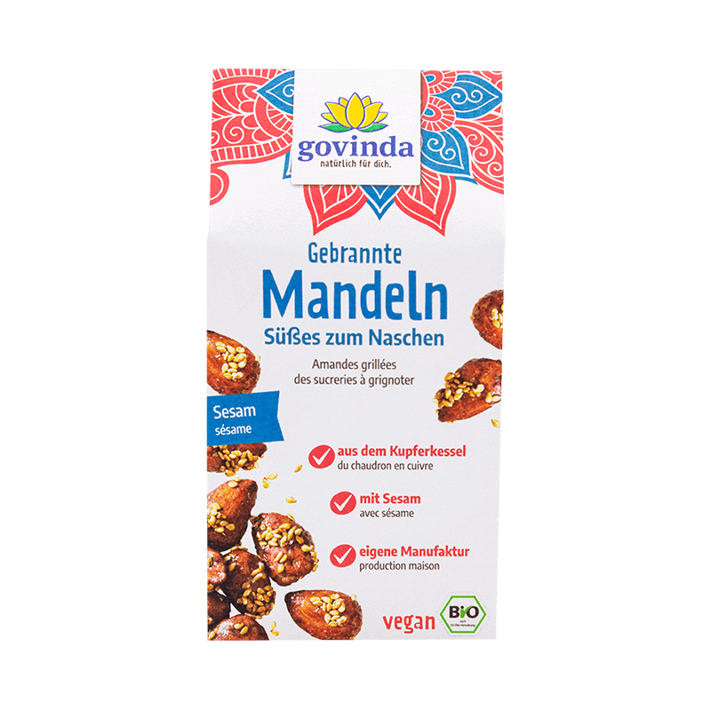 Gebrannte Mandeln mit Sesam