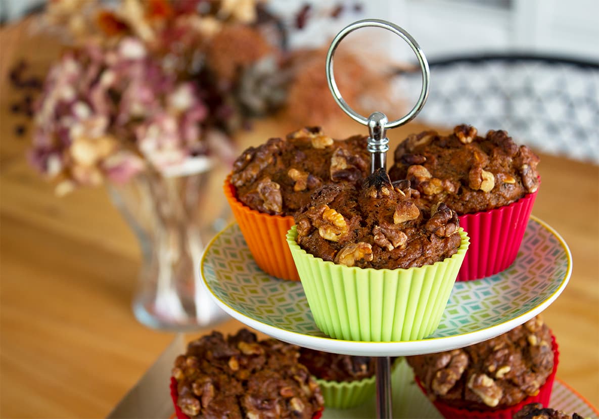 Zucchini-Walnuss-Muffins