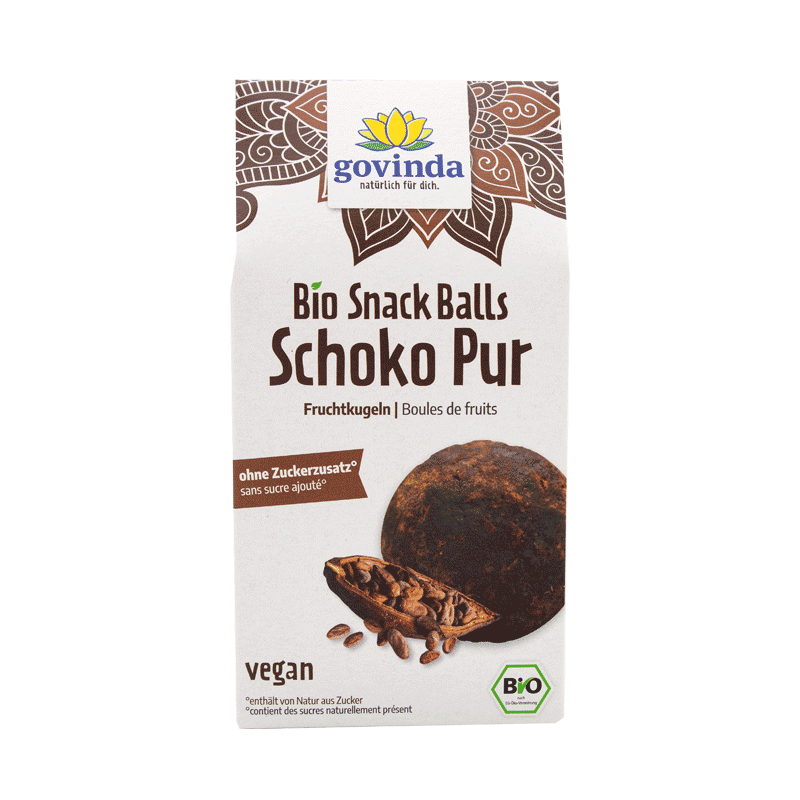 Snack Balls Schoko Pur – Bliss Balls mit Datteln & Kakao, die Erfüllung all deiner Schokoladen-Träume | vegan ✓ 100 % natürlich ✓ ohne Zuckerzusatz ✓