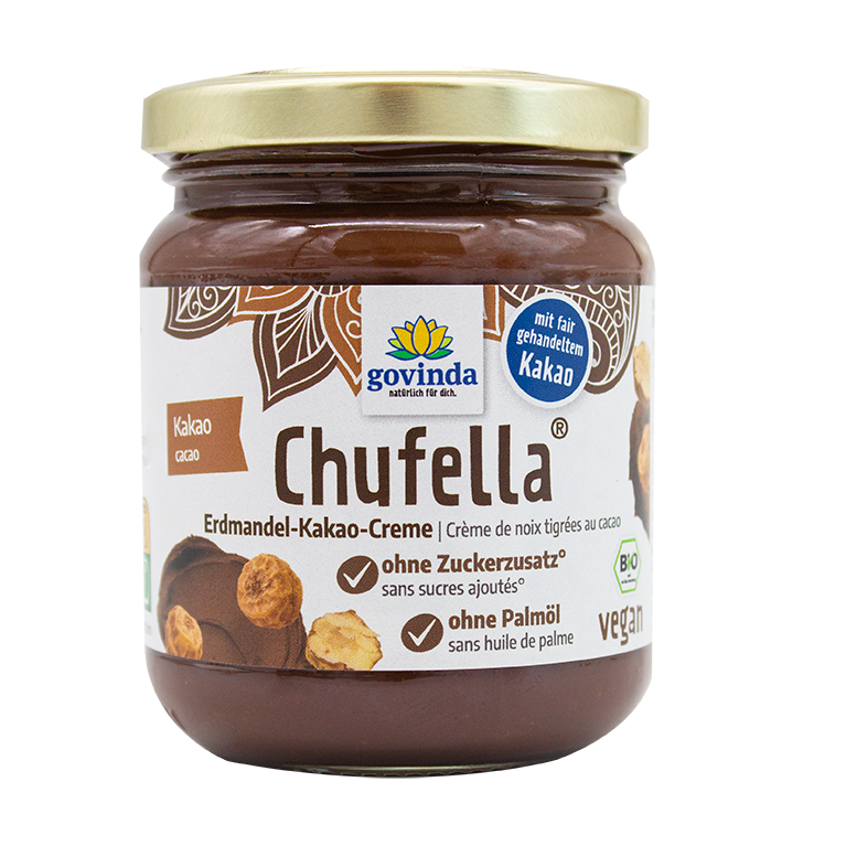 Unser Chufella®: Eine echte Besonderheit! Die natursüße Schoko-Creme ganze ohne Zucker | Erdmandeln kaufen ✓ vegan ✓ 100 % natürlich ✓