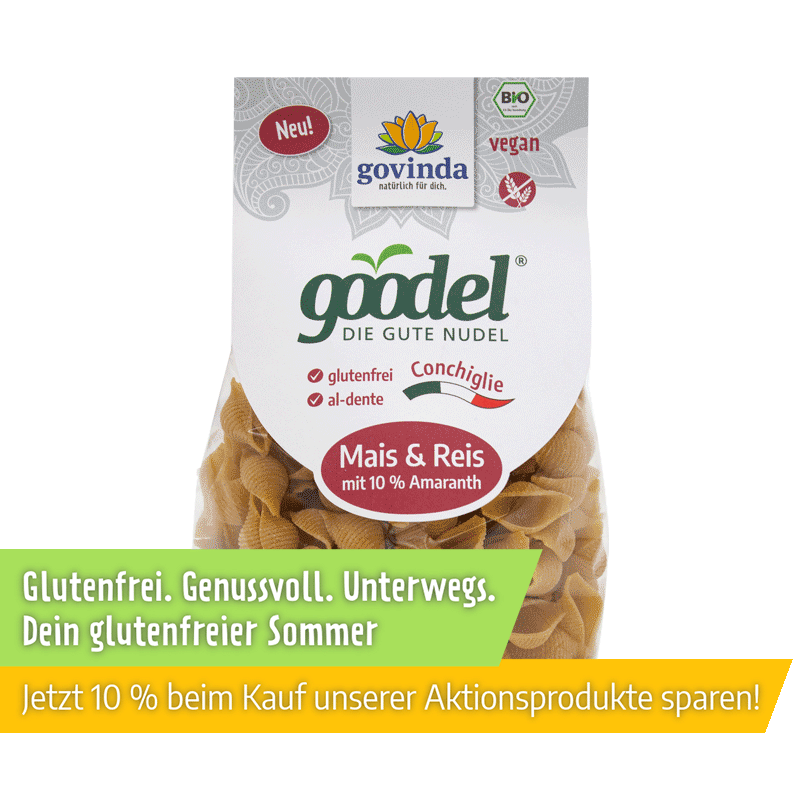 Goodel Mais & Reis mit Amaranth Conchiglie