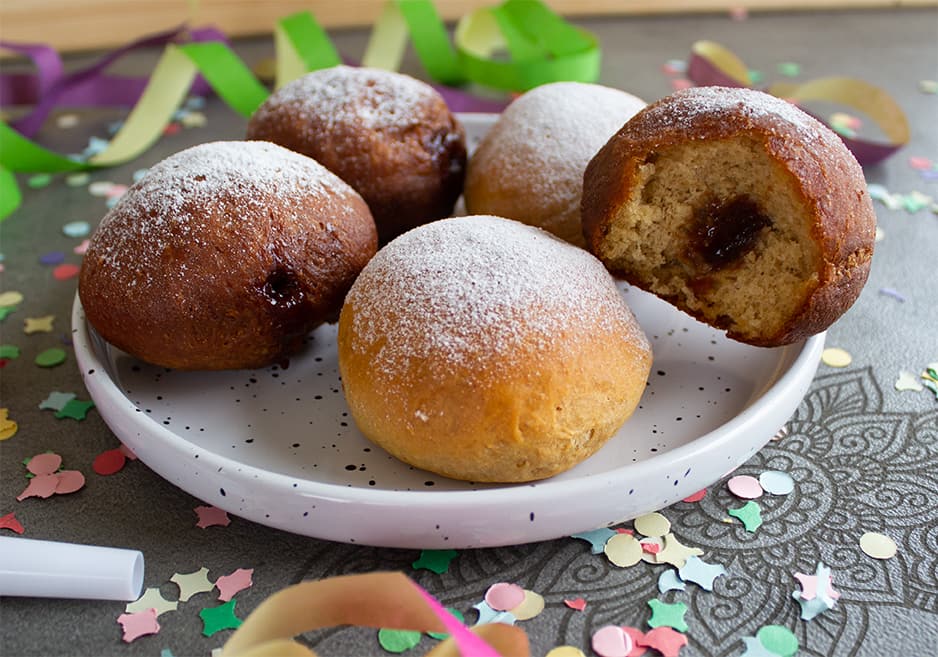 Mini-Berliner aus dem Backofen