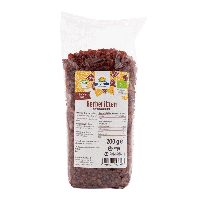 Bio Berberitzen-Beeren 200 g | Trockenfrüchte | vegan & glutenfrei