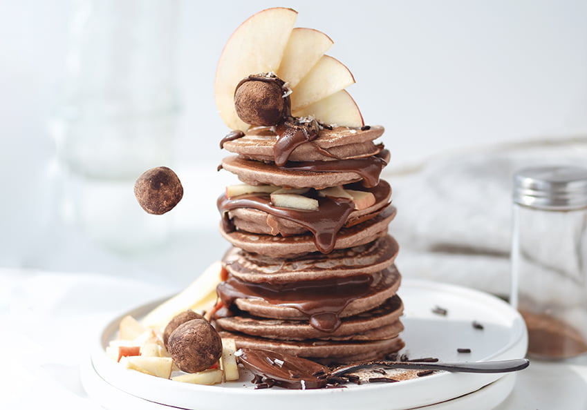 Apfel-Kastanien-Pfannkuchen