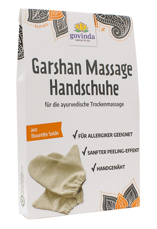 Garshan-Massagehandschuhe – für die ayurvedische Garshan-Massage | Ayurveda ✓ 100 % Seide ✓ handgefertigt ✓