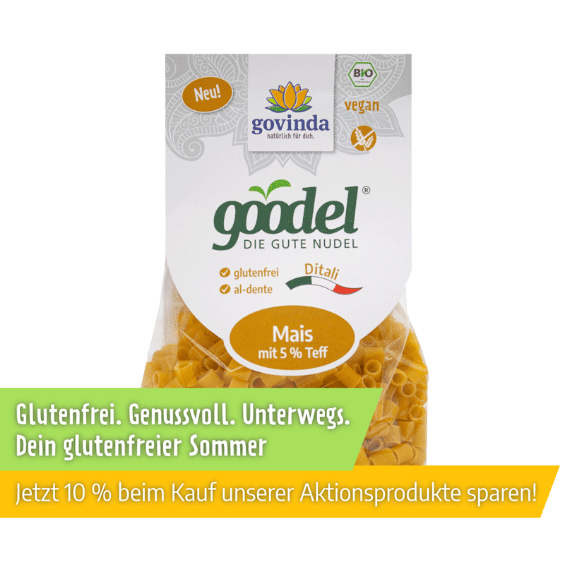 Goodel Mais mit Teff Ditali
