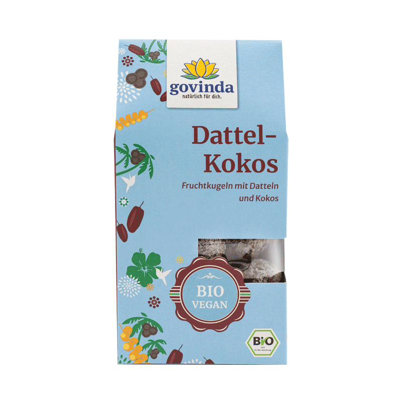 Fruchtkugeln mit Datteln & Kokos – Paradisischer Kokos-Genuss ganz ohne zugesetzten Zucker ✓ vegan ✓ 100 % natürlich ✓