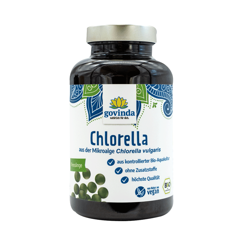 Bio Chlorella Presslinge in PET-Dose mit Schraubdeckel