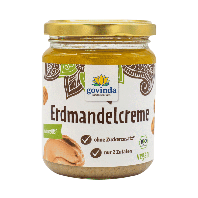 Bio Erdmandelcreme im Glas mit Schraubdeckel