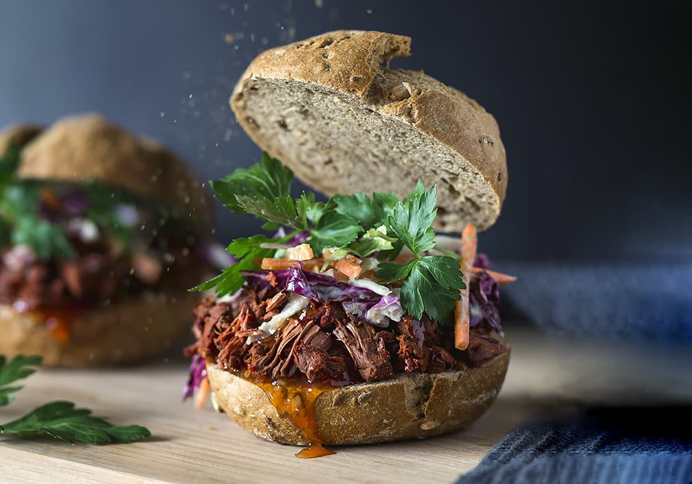 Pulled Jackfrucht Burger