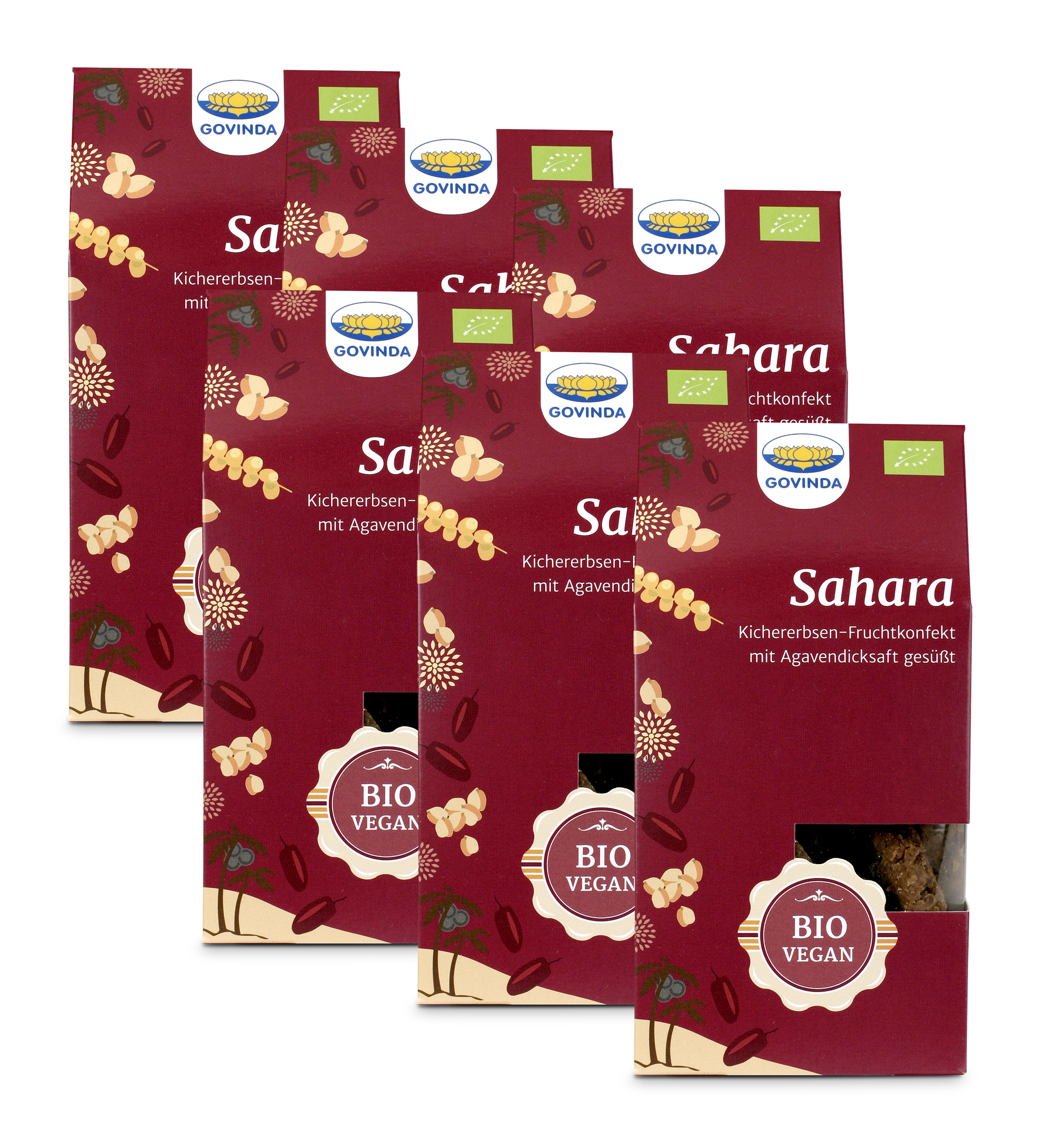 Cremig-zart mit feinen Gewürzen: Unser Kichererbsen-Konfekt im 6er Sparpack | Dattel-Kichererbsen-Konfekt ✓ vegan ✓ 100 % natürlich ✓ ohne Zuckerzusatz ✓