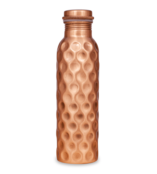 Ayurveda Kupferflasche: Dein perfekter, vitalisierender Begleiter mit 99,7 % Kupfer – für die Ewigkeit gefertigt | Ayurveda ✓ handmade in India ✓