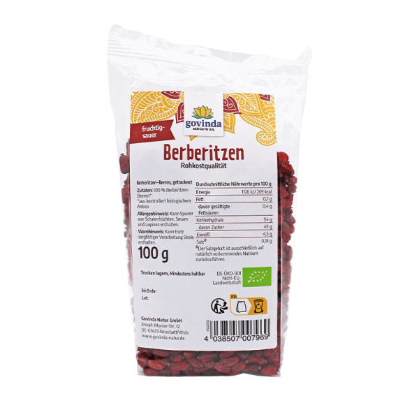 Berberitzen – zart säuerlicher Genuss für dein Müsli, zum Kochen & zum Backen | vegan ✓ ayurvedisch ✓ in Rohkost-Qualität