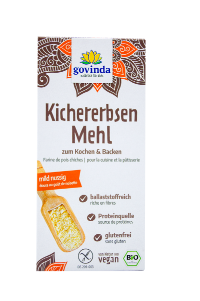 Bio Kichererbsenmehll: Der Allrounder zum glutenfreien Kochen & Backen! Der milde nussige Geschmack verfeinert all deine Lieblingsgerichte. | bio ✓ vegan ✓ glutenfrei  ✓ 