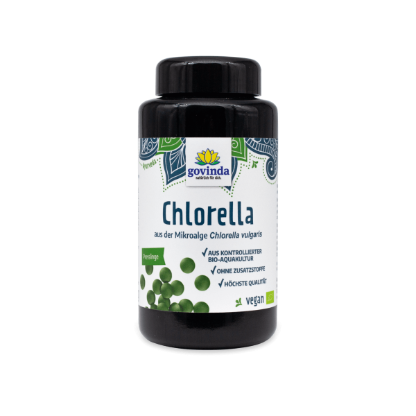 Unsere Chlorella-Presslinge bestehen zu 100 % aus Chlorella-Pulver der Süßwasseralge | vegan ✓ 100 % natürlich ✓ 