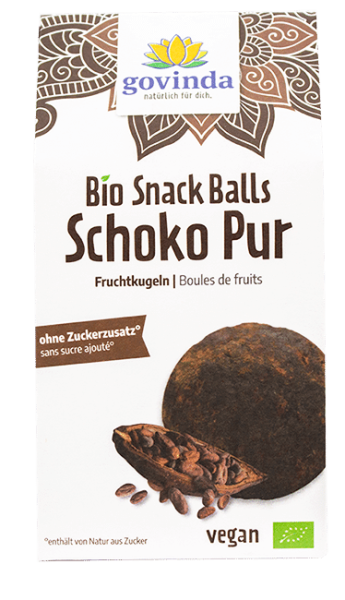 Snack Balls Schoko Pur – Bliss Balls mit Datteln & Kakao, die Erfüllung all deiner Schokoladen-Träume | vegan ✓ 100 % natürlich ✓ ohne Zuckerzusatz ✓