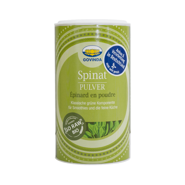 Spinat-Pulver  – dein grünes Superfood-Pulver aus Deutschland für Shakes, Smoothies & zum Verfeinern | vegan ✓ 100 % natürlich ✓ 