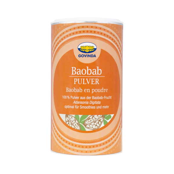 Baobab-Pulver – feiner, süßer Geschmack mit Zitrus-Note für Smoothies, Porridge oder zum Backen | vegan ✓ 100 % natürlich ✓ 